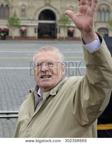 Moscow, Russia - May 9, 2019: Leader Of The Liberal Democratic Party Of Russia Vladimir Zhirinovsky 