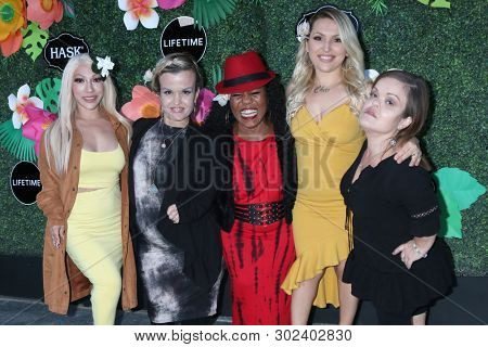 LOS ANGELES - MAY 20:  Jasmine Arteaga Sorge, Terra Jole, Tonya Banks, Elena Grant, Christy Gibel at the Lifetime TV Summer Luau at the W Hotel on May 20, 2019 in Westwood, CA