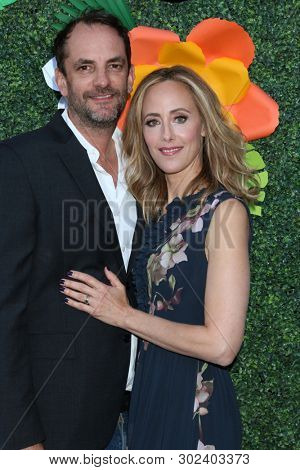 LOS ANGELES - MAY 20:  Manu Boyer, Kim Raver at the Lifetime TV Summer Luau at the W Hotel on May 20, 2019 in Westwood, CA