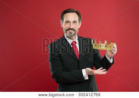 Become King Ceremony. Award And Achievement. Feeling Superiority. Being Superior Human. Monarchy Att