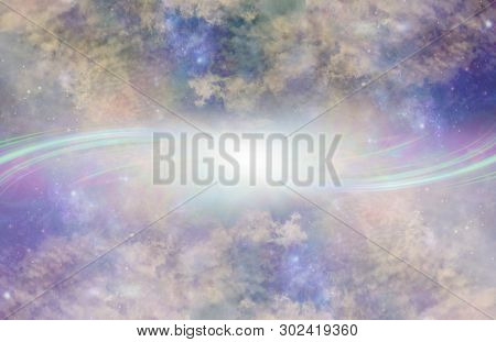 Parallel Universe Portal Background - Two Beautiful   Heavenly Galaxy Planes With Complex Cloud Form
