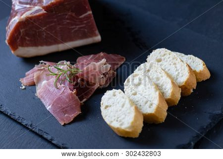 Still life of jamon serrano