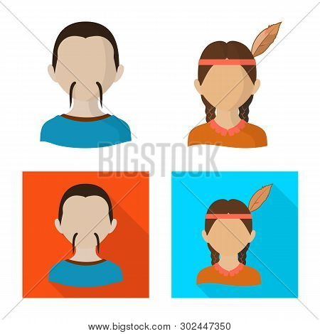 Isolated Object Of Imitator And Resident Symbol. Set Of Imitator And Culture Vector Icon For Stock.