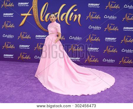 Naomi Scott at the Los Angeles premiere of 'Aladdin' held at the El Capitan Theatre in Hollywood, USA on May 21, 2019.