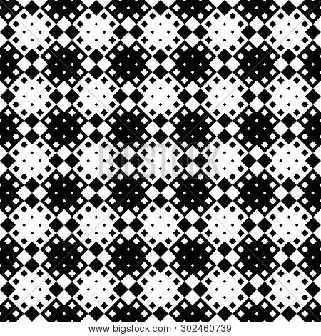 Diagonal Square Pattern Background - Monochrome Vector Graphic Design