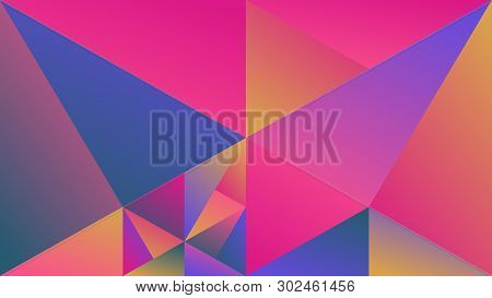 Polygonal Multicolor Geometric Gradient Triangle Hd Background