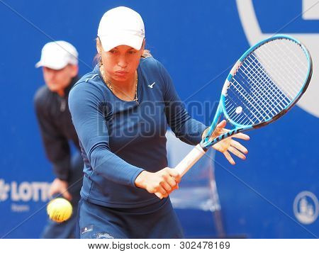 Nuremberg, Germany - May 22, 2019: Kazach Tennis Player Yulia Putintseva At The Euro 250.000 Wta Ver
