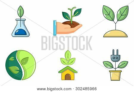 Plant Icon Set. Cartoon Set Of Plant Icons For Web Design Isolated On White Background