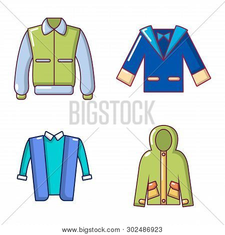 Jacket Icon Set. Cartoon Set Of Jacket Icons For Web Design Isolated On White Background