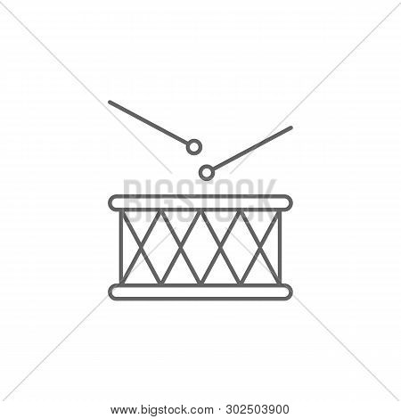 Drum Usa Outline Icon. Signs And Symbols Can Be Used For Web, Logo, Mobile App, Ui, Ux