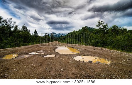 Kamchatka Krai Dirt Road To The Mutnovskaya Geo Power Station