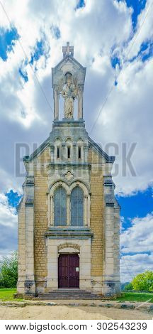The Chapel Of Mont Brouilly, In Beaujolais, Rhone Department, France