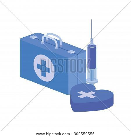 First Aid Kit On White Background Vector Illustration Design