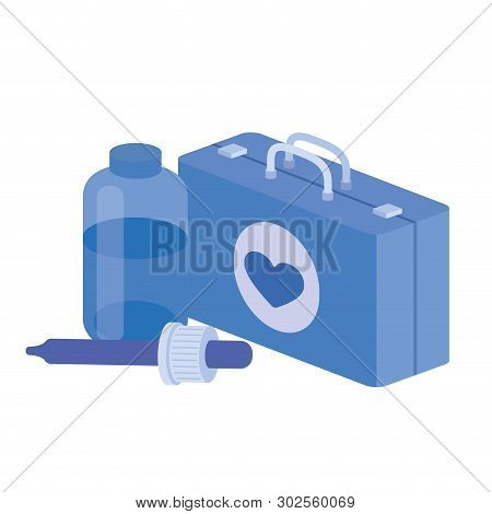 First Aid Kit On White Background Vector Illustration Design