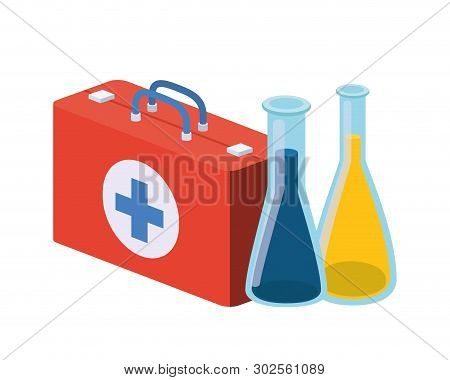 First Aid Kit On White Background Vector Illustration Design