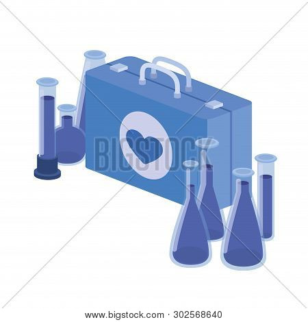 First Aid Kit On White Background Vector Illustration Design