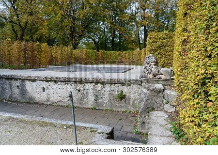 Salzburg, Austria - October 29, 2018: Hedge Theater In Mirabellgarten Or Mirabell Garden Is Garden O