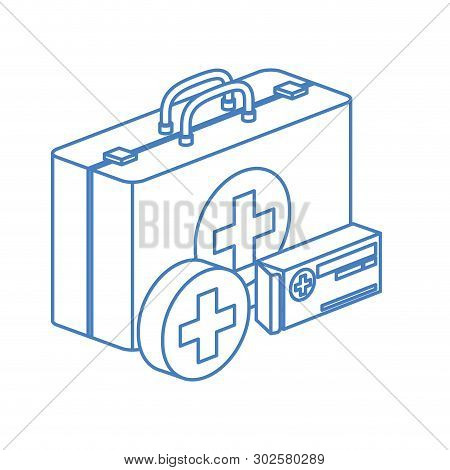 First Aid Kit On White Background Vector Illustration Design