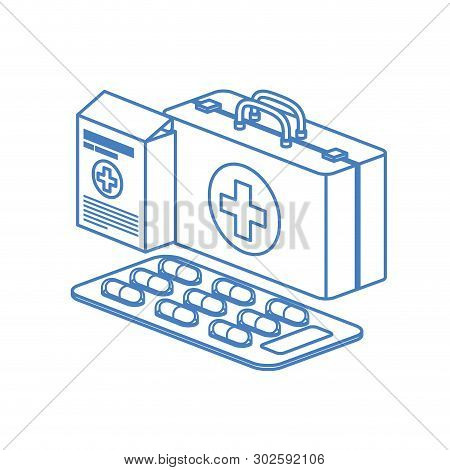 First Aid Kit On White Background Vector Illustration Design