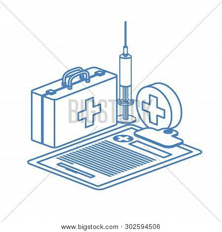 First Aid Kit On White Background Vector Illustration Design