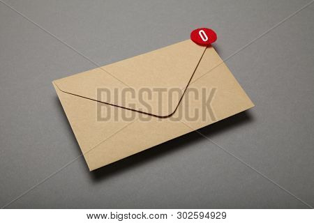 Advertising Mail, Client Communication. Business Communication. Gray Background
