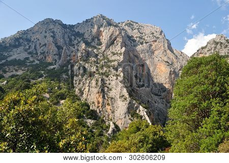View Of Punta Cucuttos Over Gorropu Canyon