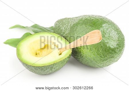 Fresh Avocados Isolated On A White Cutout