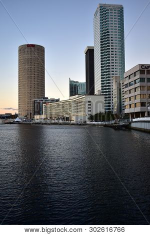 Tampa, Flordia, Usa - January 7, 2017: Skyline Of Tampa