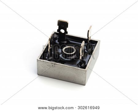 Full Wave Rectifier Isolated On White Background- Image