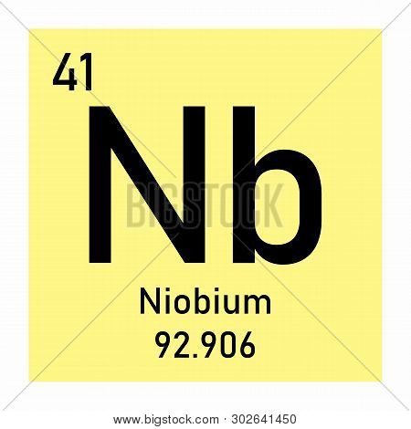 Illustration Of The Periodic Table Niobium Chemical Symbol