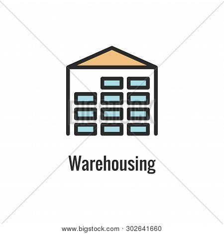 Shipping And Receiving Icon Set W Boxes, Warehouse, Checklist, Etc