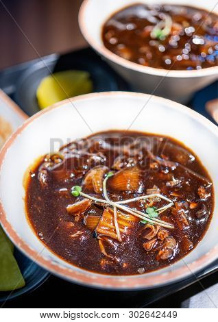 Jajangmyeon, Jjajangmyeon, Fried Sauce Noodle, Delicious Korean Traditional Noodles Cuisine With Kor