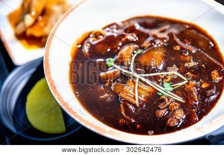 Jajangmyeon, Jjajangmyeon, Fried Sauce Noodle, Delicious Korean Traditional Noodles Cuisine With Kor