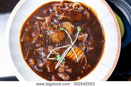 Jajangmyeon, Jjajangmyeon, Fried Sauce Noodle, Delicious Korean Traditional Noodles Cuisine With Kor