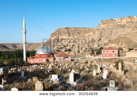 mezarlık, cami, Yaprakhisar Köyü Ihlara Vadisi Kapadokya - Türkiye'nin yakın: