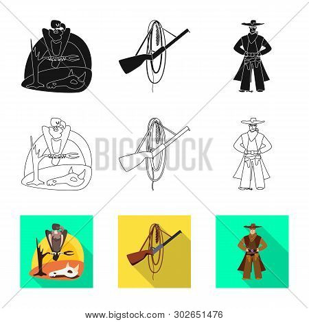 Vector Illustration Of Texas And History Icon. Collection Of Texas And Culture Vector Icon For Stock