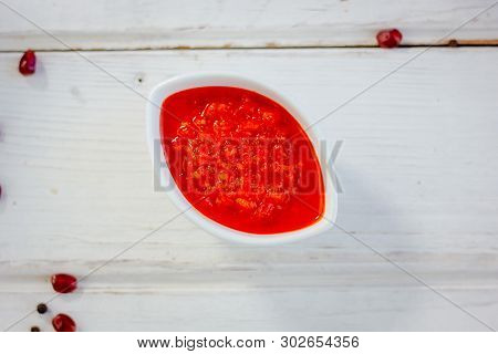Red Salsa, Adjika Or Chatney Sauce, Great Image For Your Needs.