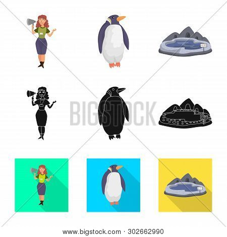 Vector Design Of Nature  And Fun  Logo. Collection Of Nature  And Entertainment Stock Symbol For Web