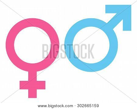 Female And Male Icon Pink And Blue