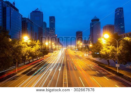 Beijing Skyline At Chaoyang Central Business District In Beijing, China.