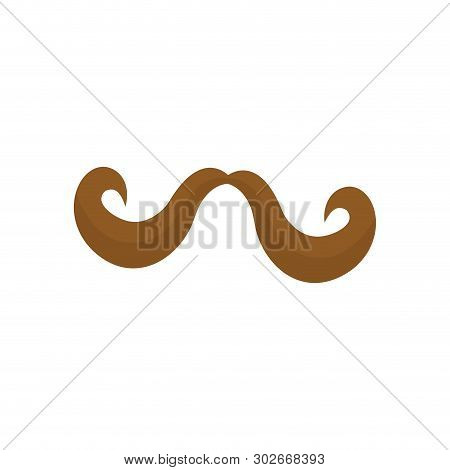 Isolated Vintage Moustage On A White Background - Vector