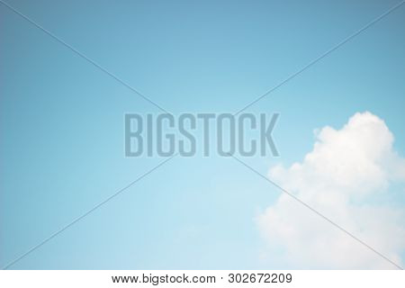 White Clouds Sky Blue Clouds cape Summer Day Concept.