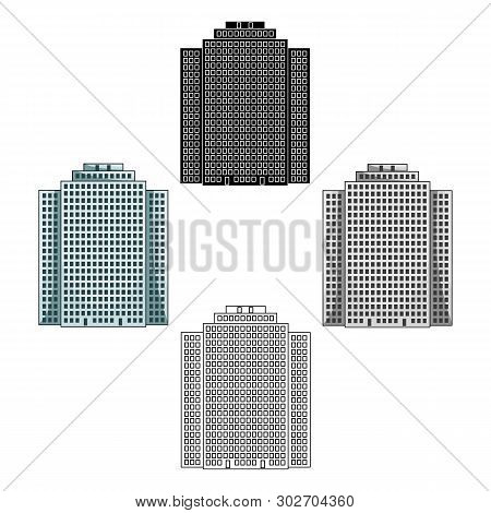 High-rise Building, Skyscraper, Realtor Single Icon In Cartoon, Black Style Vector Symbol Stock Illu