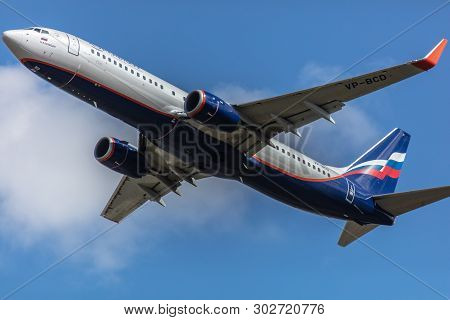Tallinn, Estonia - May 06, 2019: Vp-bcd Aeroflot - Russian Airlines Boeing 737-800 In Tallinn Airpor