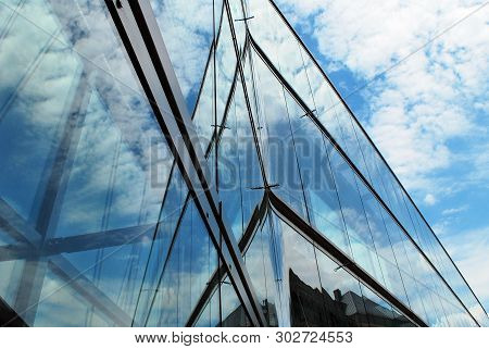 Modern Building.modern Office Building With Facade Of Glass