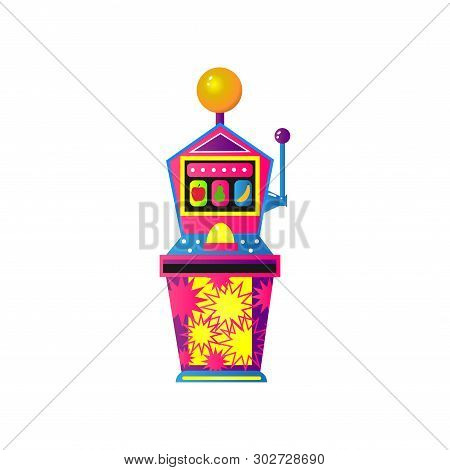 Casino Slot Machine With Fruits Like Apple, Banana, Pear