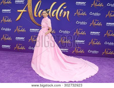 Naomi Scott at the Los Angeles premiere of 'Aladdin' held at the El Capitan Theatre in Hollywood, USA on May 21, 2019.