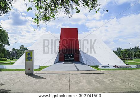 Sao Paulo Sp, Brazil - March 02, 2019: Ibirapuera Auditorium (auditorio Ibirapuera) By Oscar Niemeye