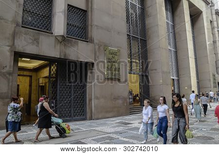 Sao Paulo Sp, Brazil - March 06, 2019: Facade Of Banco Do Estado De Sao Paulo S.a. At Joao Bricola S