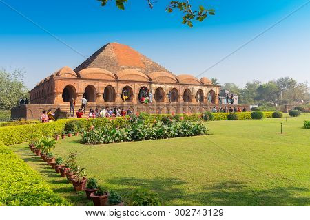Bishnupur,west Bengal,india - December 26th,2015 : Rasmancha, Oldest Brick Temple Of India Is A Famo